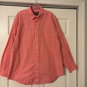 Mens VINEYARD VINES Sz L Coral Plaid Murray Shirt